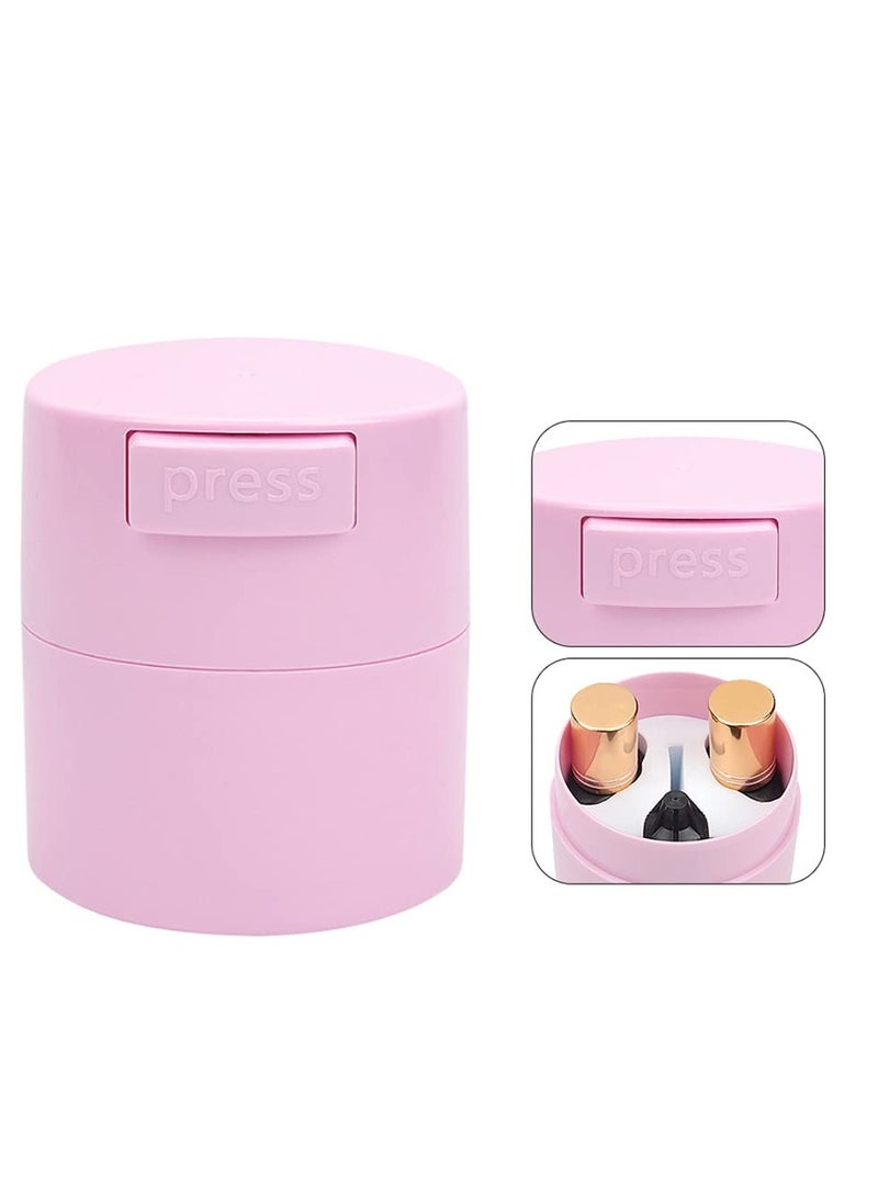 Eyelash Glue Storage Container Pink Sealing Extension Eyelash Glue Jar Storage Tank Eyelash Extensions Airtight Lash Glue Holder Tank Jar Adhesive Eyelash Extension Supplies Pink - Image 1