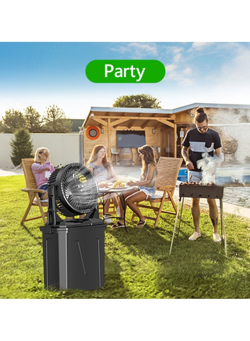 توبيز مروحة تبريد محمولة Toby’s A30 مع دلو 9 لتر، بطارية قابلة لإعادة الشحن 20000 مللي أمبير، محرك بدون فرش ثلاثي السرعات، وضباب تبريد مزدوج للاستخدام الداخلي والخارجي - Image 3