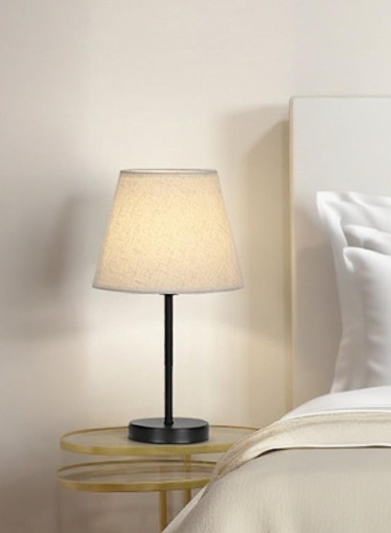 XiuWoo Nordic Retro Style Iron Cloth Cover Fabric Desk Lamp Bedroom Warm Hotel Room Study Decoration Bedside Table Lamp - Image 4