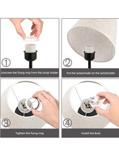 XiuWoo Nordic Retro Style Iron Cloth Cover Fabric Desk Lamp Bedroom Warm Hotel Room Study Decoration Bedside Table Lamp  - Image 3