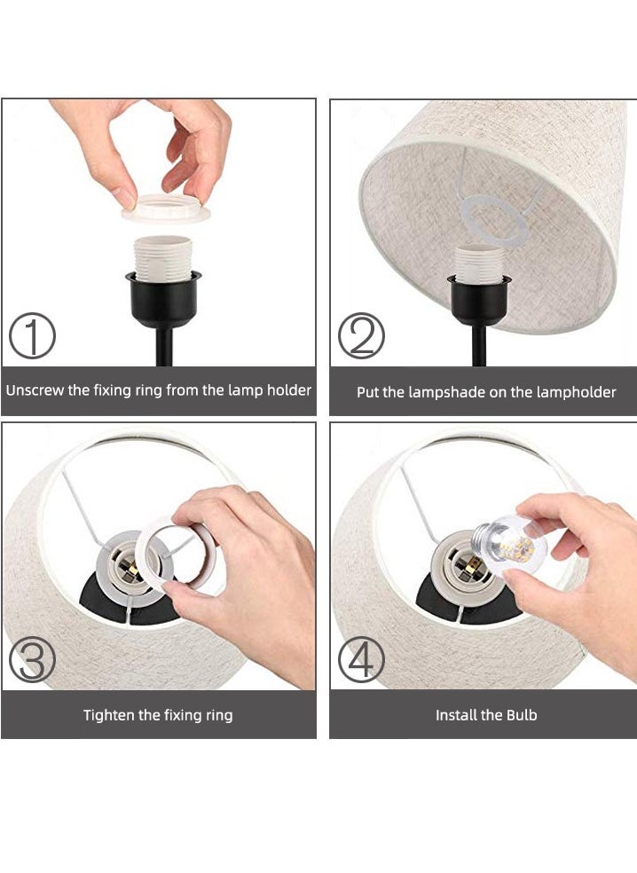 XiuWoo Nordic Retro Style Iron Cloth Cover Fabric Desk Lamp Bedroom Warm Hotel Room Study Decoration Bedside Table Lamp  - Image 3