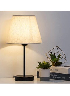 XiuWoo Nordic Retro Style Iron Cloth Cover Fabric Desk Lamp Bedroom Warm Hotel Room Study Decoration Bedside Table Lamp  - Image 1