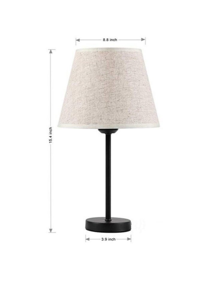 XiuWoo Nordic Retro Style Iron Cloth Cover Fabric Desk Lamp Bedroom Warm Hotel Room Study Decoration Bedside Table Lamp  - Image 5