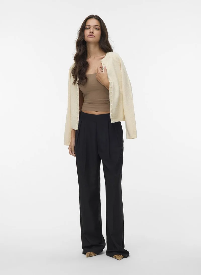 Vero Moda BrownLentil Women's VMDITTE 2Nd Skin Padded Top for Women | Best Price UAE