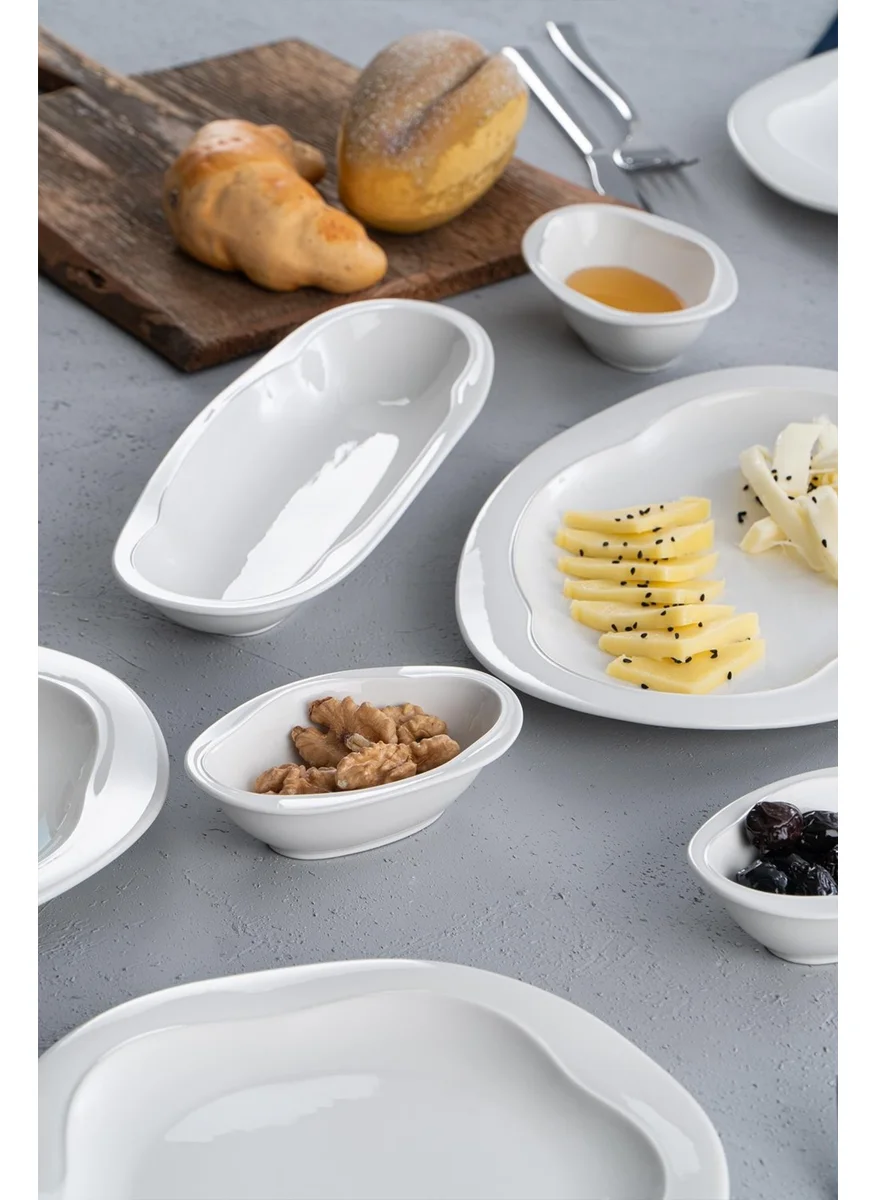 Acar Rowena 13 Piece Porcelain Breakfast Set for 6 People