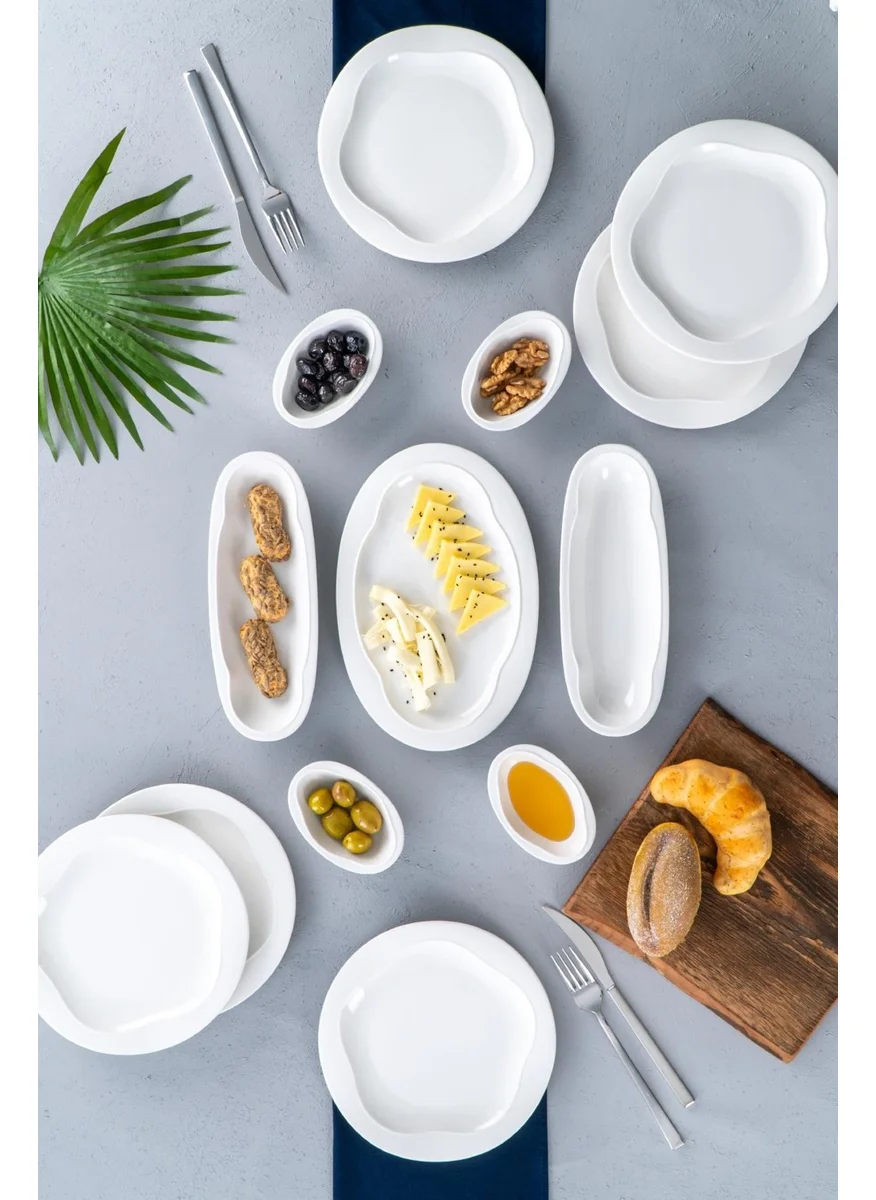 Acar Rowena 13 Piece Porcelain Breakfast Set for 6 People