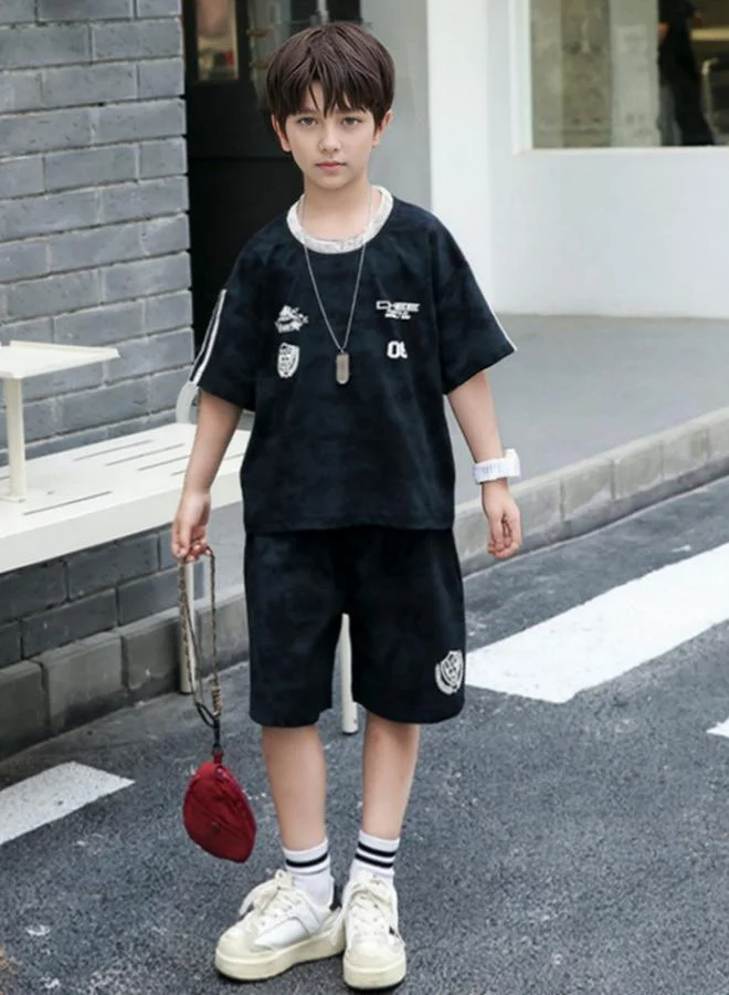 Take Two Boys Graphic Print T-Shirt and Shorts Set