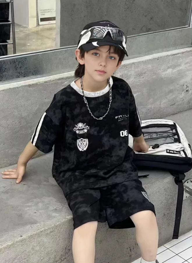 Take Two Boys Graphic Print T-Shirt and Shorts Set