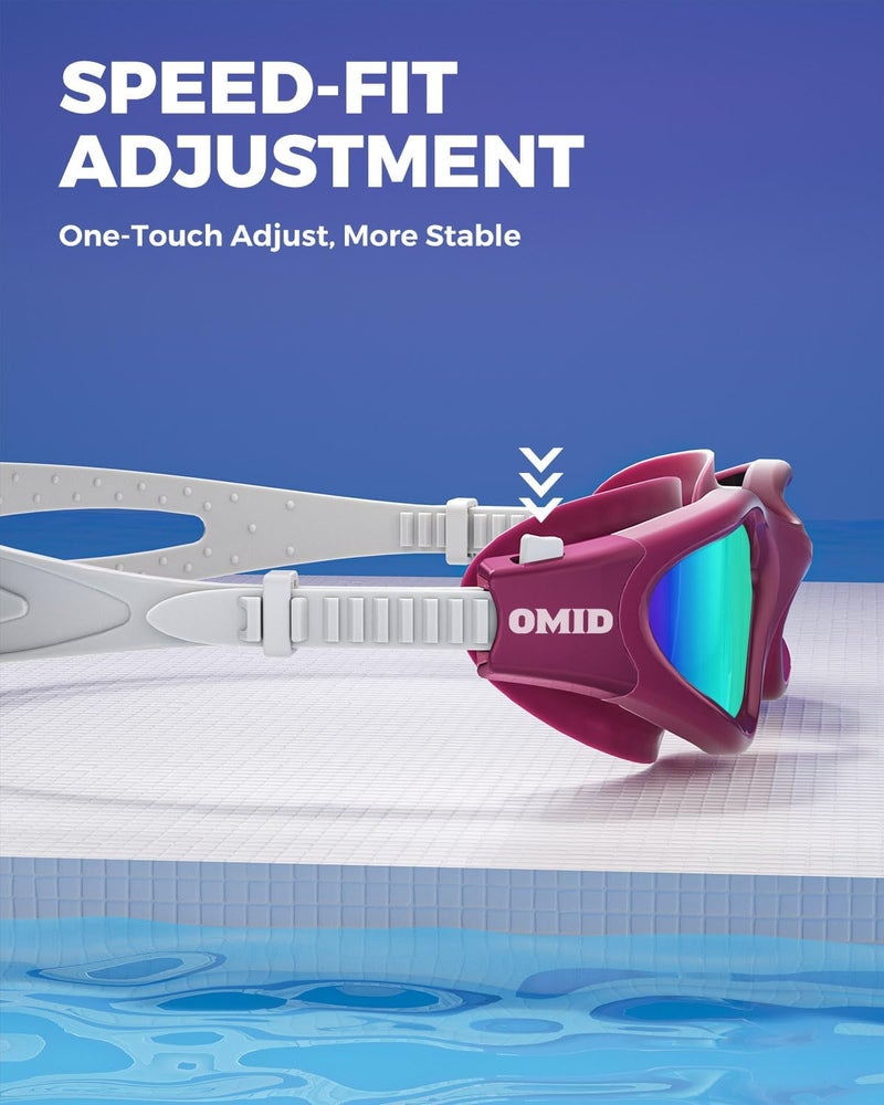 OMID Swim Goggles, P2 Polarized Swimming Goggles for Men Anti-fog Goggles Swimming for Adult Women - Image 5