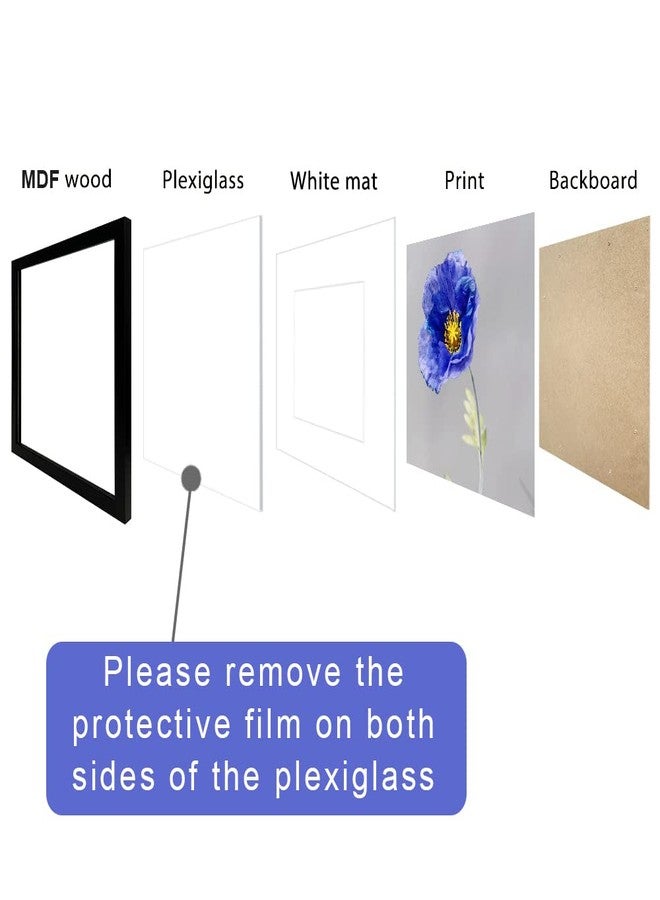 VNVNK 22x28 Frame Black, Perfect for 22x28 Inch Picture without Mat or 18x24 Inch Picture with Mat, Home Wall Decor Picture Frame-1 PCS - Image 5