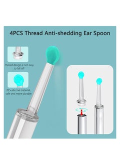 RATSAW Ear Cleaner Ear Wax Removal Tool WiFi Visible Wax Elimination Spoon with 4 Soft Ear Scoops Wireless Ear Endoscope 1296P HD with LED Light Black  - Image 4