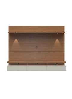AtoZ Furniture Julia Floating Entertainment Center for TV up to 70 inch in White and Brown Color 