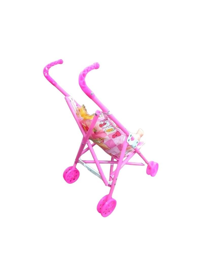 Mini Stroller With Doll Set  - Image 2