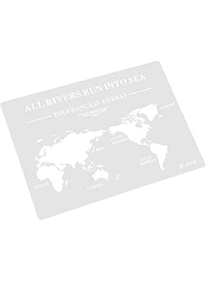 World Map Cake Stencil Plastic Embossing Template For Baking Decorating And Icing - Image 1
