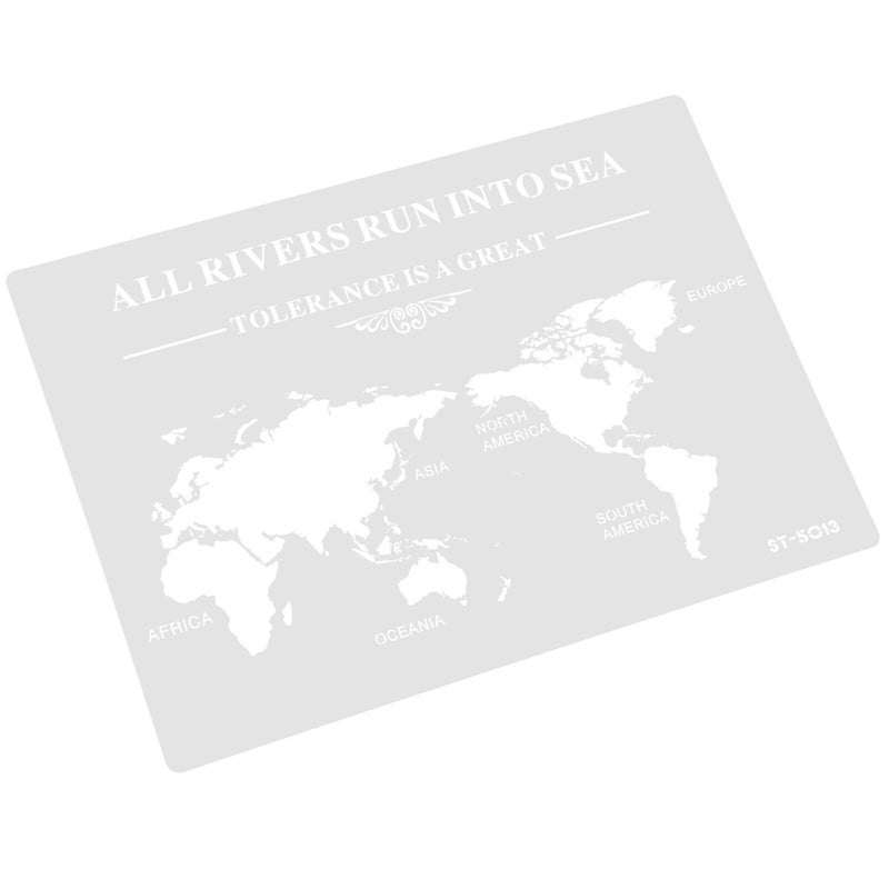 World Map Cake Stencil Plastic Embossing Template For Baking Decorating And Icing - Image 2