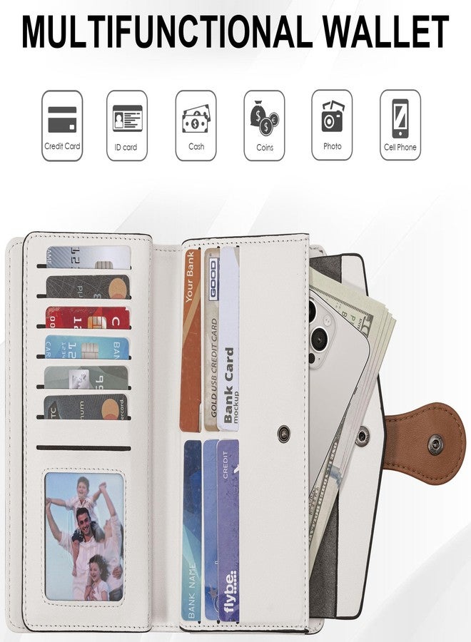 Travelambo Wallets Women RFID Large Capacity Luxury Waxed Leather Clutch Wallet Multi Card Organizer - Image 5