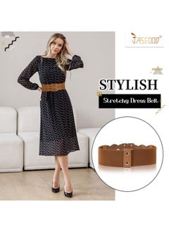 Women Elastic Wide Dress Belt 50S Stretchy Vintage Waist Cinch Belt, A-Brown - pzsku/Z650B864FC90A23A00C56Z/45/_/1735566900/d71db54c-ea5a-4aa8-b9bb-e0a1d5830656