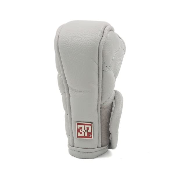 CLOUDSALE Leather Car Gear Shift Knob Skid Proof Protection Cover for Automatic/Manual Both Transmission (Grey Finish) - Image 2