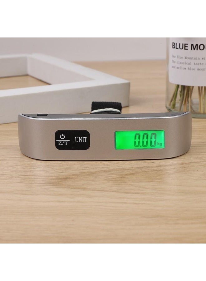 Digital Luggage Scale with LCD Display, Portable Handheld Baggage Weighing Scale with Strap for Suitcases and Travel Bags, Black/Silver - Image 4