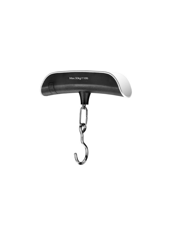 Digital Luggage Scale with LCD Display, Portable Handheld Baggage Weighing Scale with Strap for Suitcases and Travel Bags, Black/Silver - Image 3