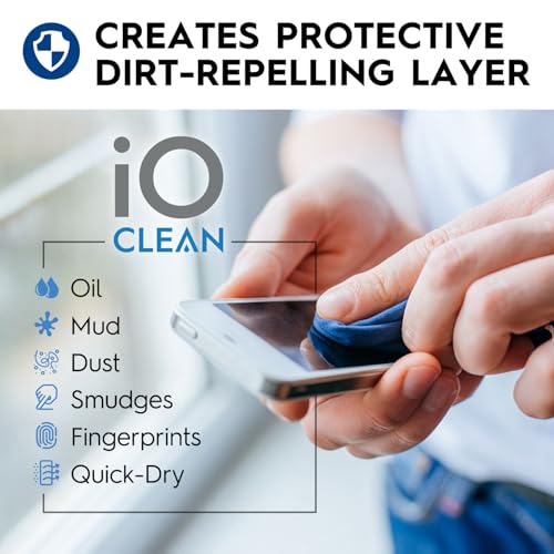 iO CLEAN Eyeglass Lens Cleaner (3.38oz+3.38oz+2cloths) – Kit for Glasses, Screens, Camera, Laptops, Touchscreens, Computer Monitors, Other Electronics – 2 Microfiber Cloths Inluded - Image 5