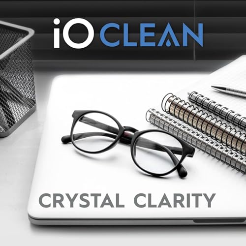 iO CLEAN Eyeglass Lens Cleaner (3.38oz+3.38oz+2cloths) – Kit for Glasses, Screens, Camera, Laptops, Touchscreens, Computer Monitors, Other Electronics – 2 Microfiber Cloths Inluded - Image 3
