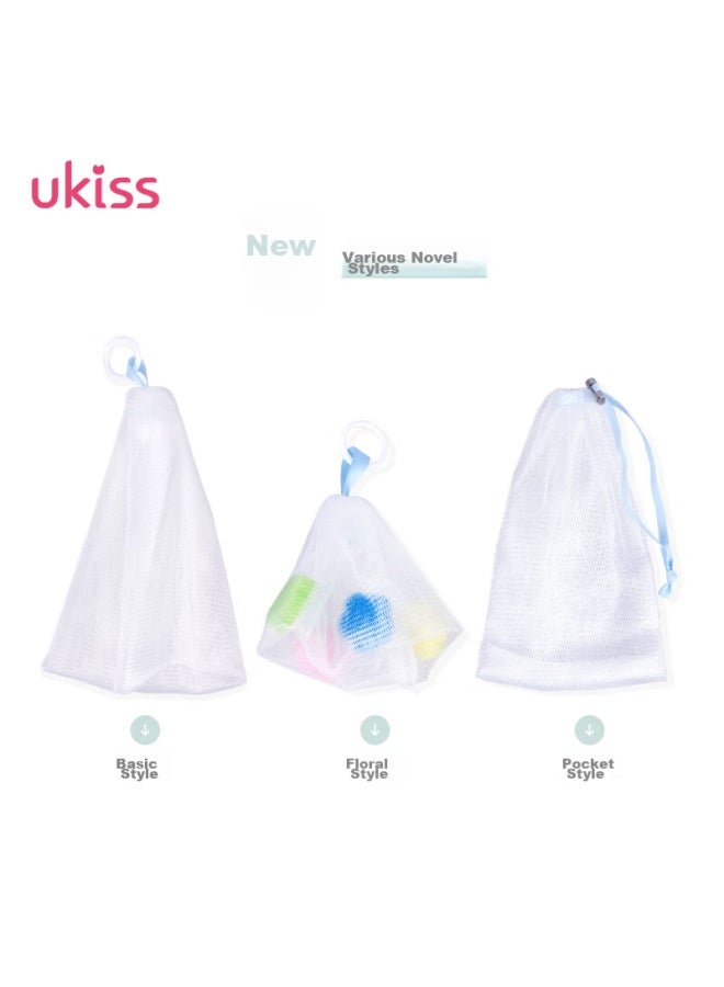 يو كيس Ukiss شبكة رغوة لطيفة، نسخة معززة بالصابون، غسول وجه صابون مصنوع يدويًا، شبكة رغوة ناعمة ورقيقة، هدية عيد ميلاد - Image 4