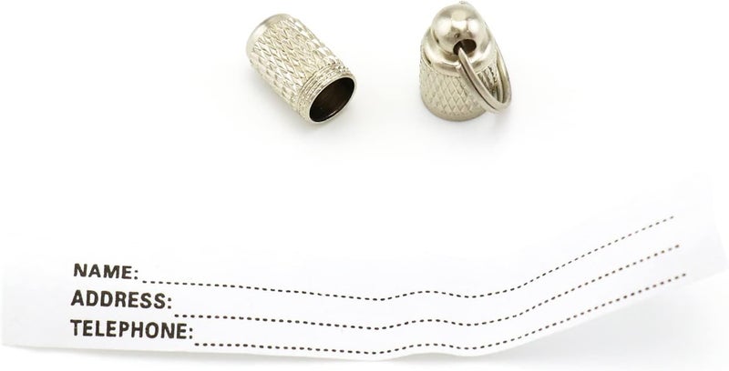 QWORK 10 Pcs Pet ID Tag Barrel Tube, Anti-Lost Puppy Label Barrel Tube for Collar of Dog Cat, Silver - Image 2