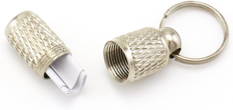 QWORK 10 Pcs Pet ID Tag Barrel Tube, Anti-Lost Puppy Label Barrel Tube for Collar of Dog Cat, Silver - Image 3