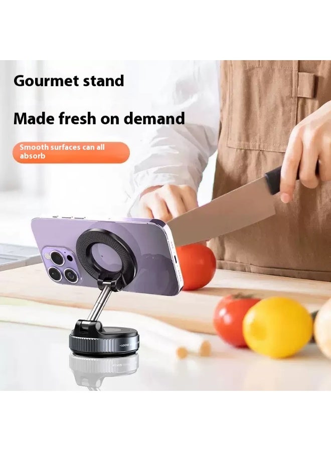 حامل هاتف مغناطيسي جديد، دوارة 360 درجة قابلة للطي، تثبيت بفراغ للسيارة، قوة مغناطيسية عالية آمن وثابت - Image 3