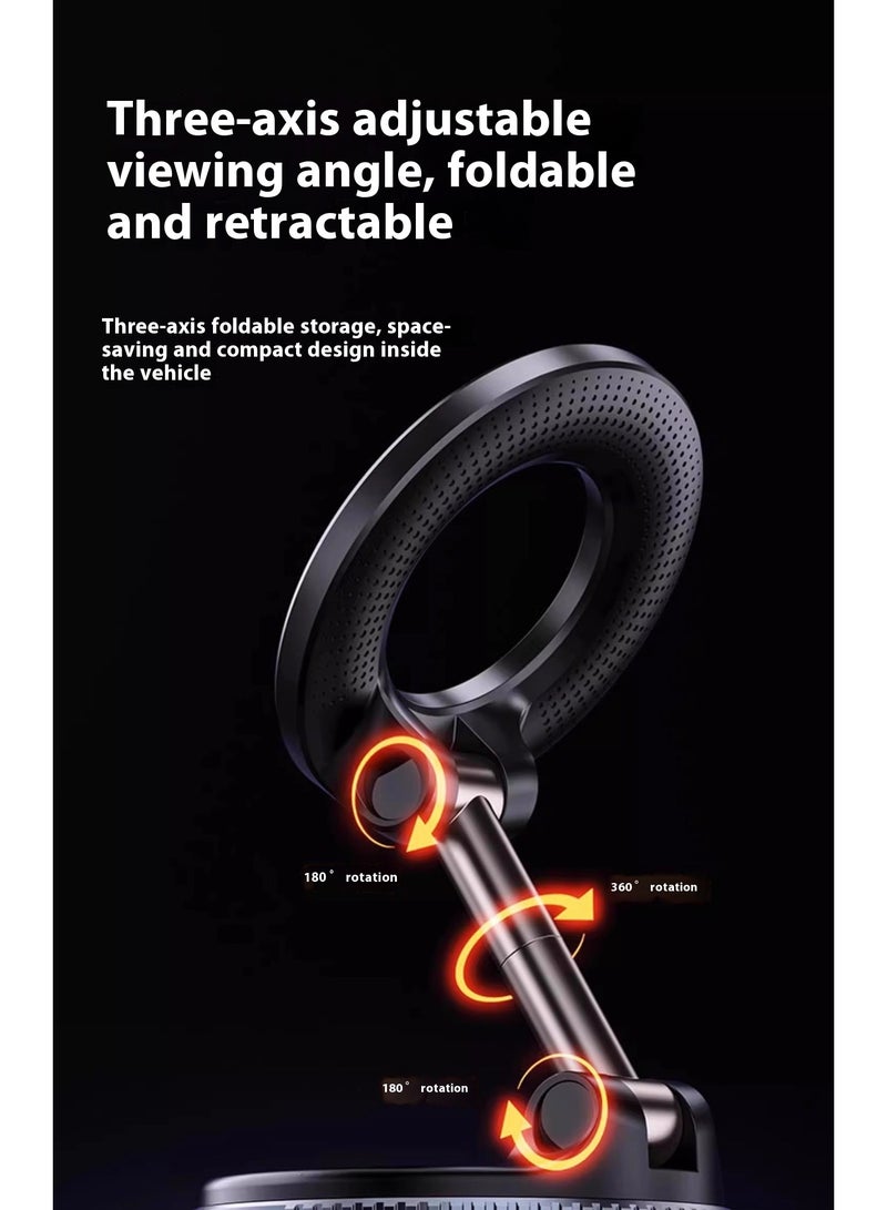 حامل هاتف مغناطيسي جديد، دوارة 360 درجة قابلة للطي، تثبيت بفراغ للسيارة، قوة مغناطيسية عالية آمن وثابت - Image 5