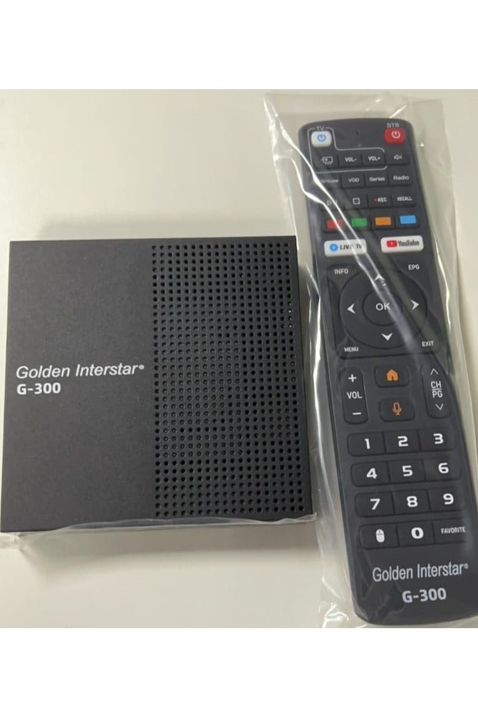 Golden Interstar G-300 4K UHD Android 11 TV Streaming Box, 5G Dual Band WiFi WiFi, Bluetooth Remote Control, Voice Control, USB 2.0 HDR10+, 2GB RAM & 32GB Flash, TV IP OTT Receiver, Bluetooth 5.1  - Image 3