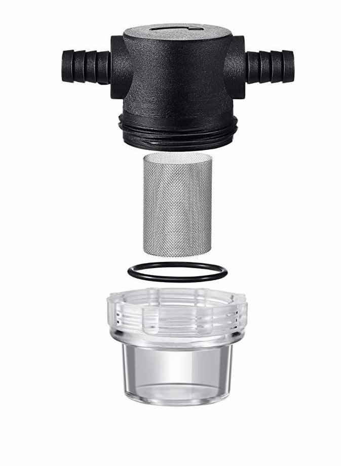 SYOSI 1/2 Inches Water Pump Strainer, Compatible with 3/8 Inches Hose Barb In-Line Strainer Twist-On Pipe Sprayer Filter, for Water Pump 12V DC 80 PSI RV Camper Marine Boat Lawn (1)  - Image 1