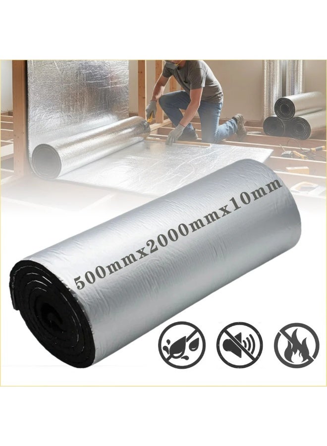10mm Thermal Insulation Soundproof Foam Mat Roll, 500x2000mm Heat Barrier Acoustic Panel - Image 1
