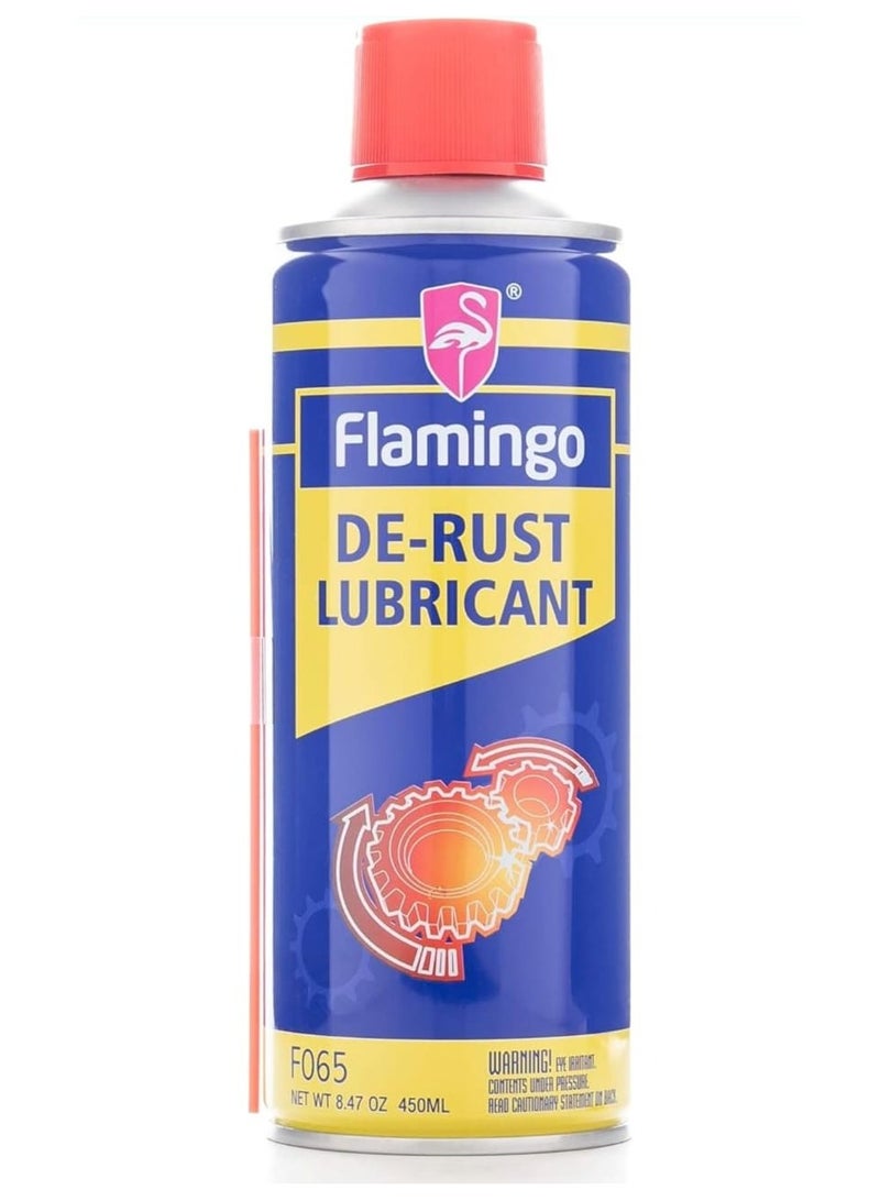 Flamingo De-Rust Lubricant Spray Powerful Rust Remover and Lubricant, Multi-Purpose, Fast-Acting, Penetrates Deeply, Ideal for Home, Automotive, Industrial Use - Image 1