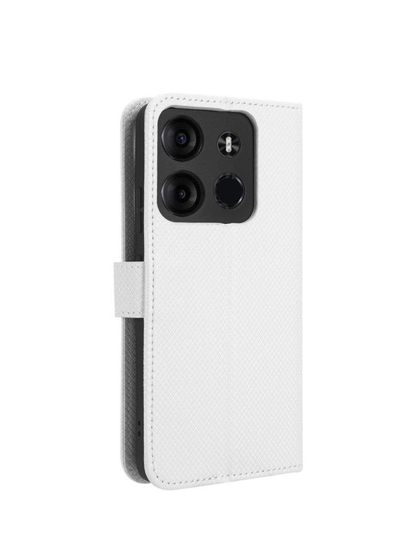 Tecno Spark Go 2023/Pop 7/Pop 7 Pro /Infinix Smart 7 Case Phone Back Cover PU Leather Flip Wallet with Card Slots Shockproof Protective Anti-Scratch Anti-Fingerprints Anti-scratches Accessories Cover  - Image 4