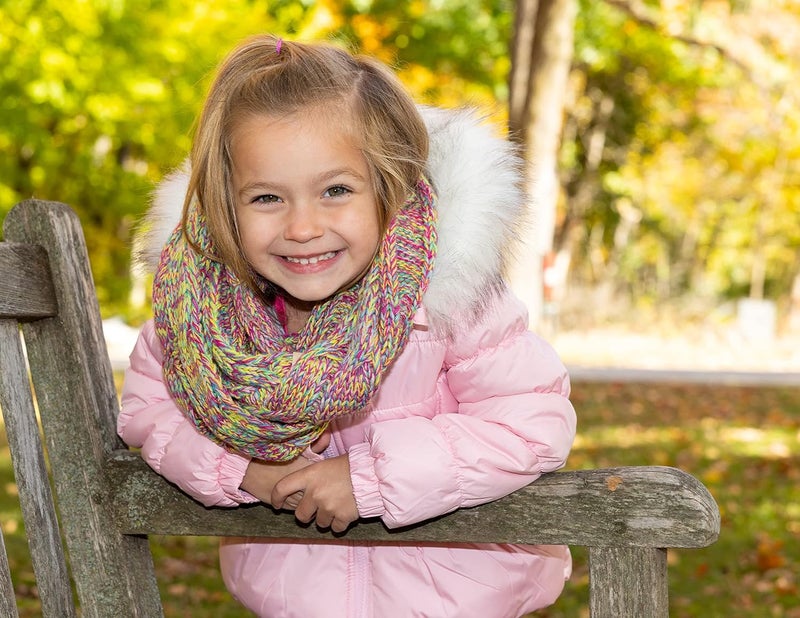 Funky Junque Kids Winter Scarf – Toddler Girl Neck Warmer, Baby Infinity Scarf, Warm Balaclava for Kids, Soft Girls Scarves - Image 3