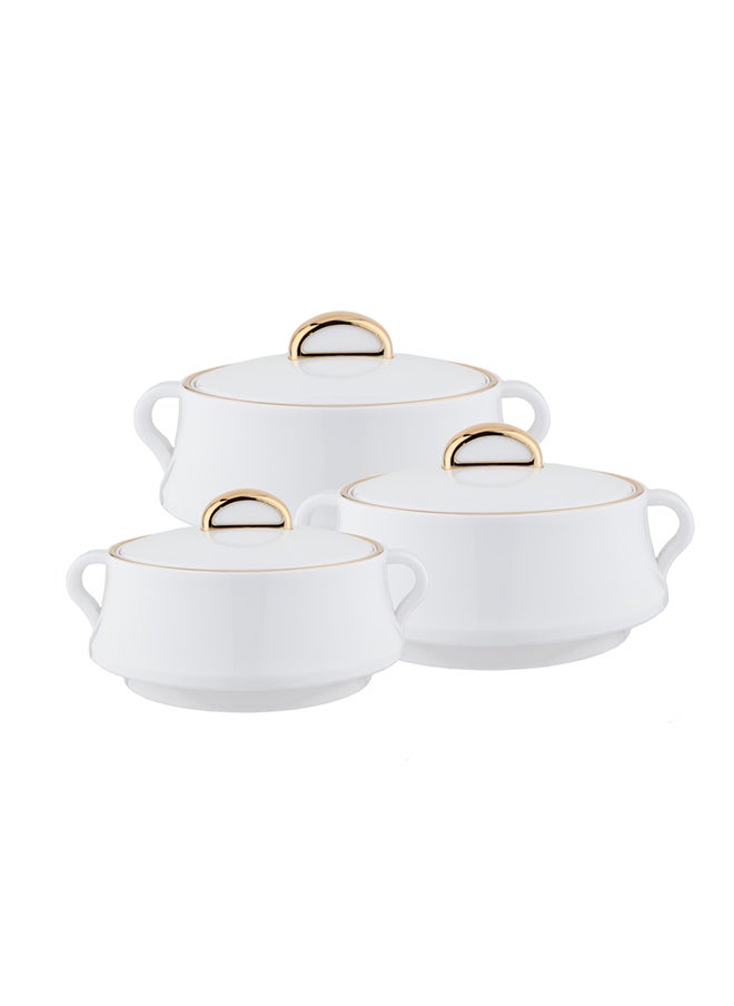 Alsaif Midas
 Hotpot With Two Handles  White 0.5,1,1.5Liter  - Image 1