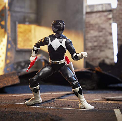 Power Rangers Lightning Collection Mighty Morphin Black Ranger 6-Inch Premium Collectible Action Figure Toy with Accessories - Image 5
