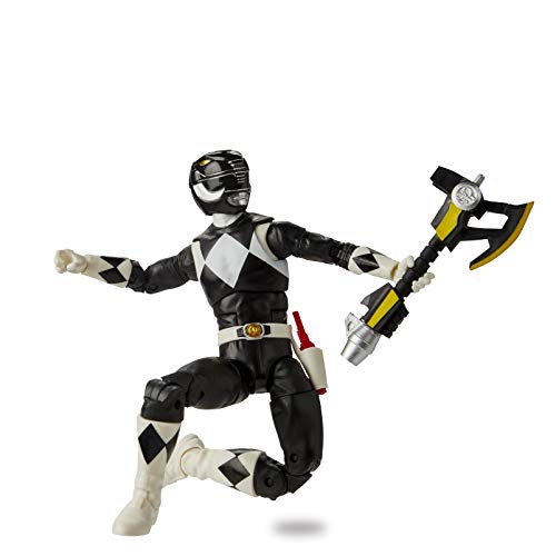 Power Rangers Lightning Collection Mighty Morphin Black Ranger 6-Inch Premium Collectible Action Figure Toy with Accessories - Image 4