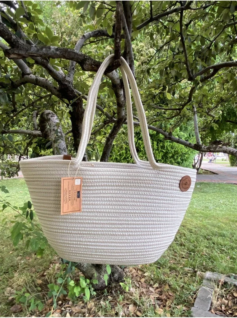 BDZ Deri Jute Straw Look Handbag Beach Bag Shoulder Bag
