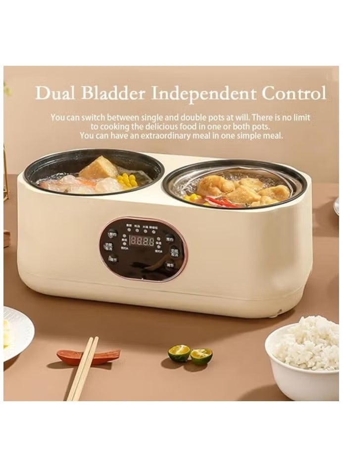 دينكس وعاء طهي مزدوج 2 في 1 - وعاء كهربائي ساخن متعدد الوظائف مع بطانة مزدوجة وشاشة رقمية وتسخين سريع وتصميم غير لاصق للطهي المنزلي - Image 5