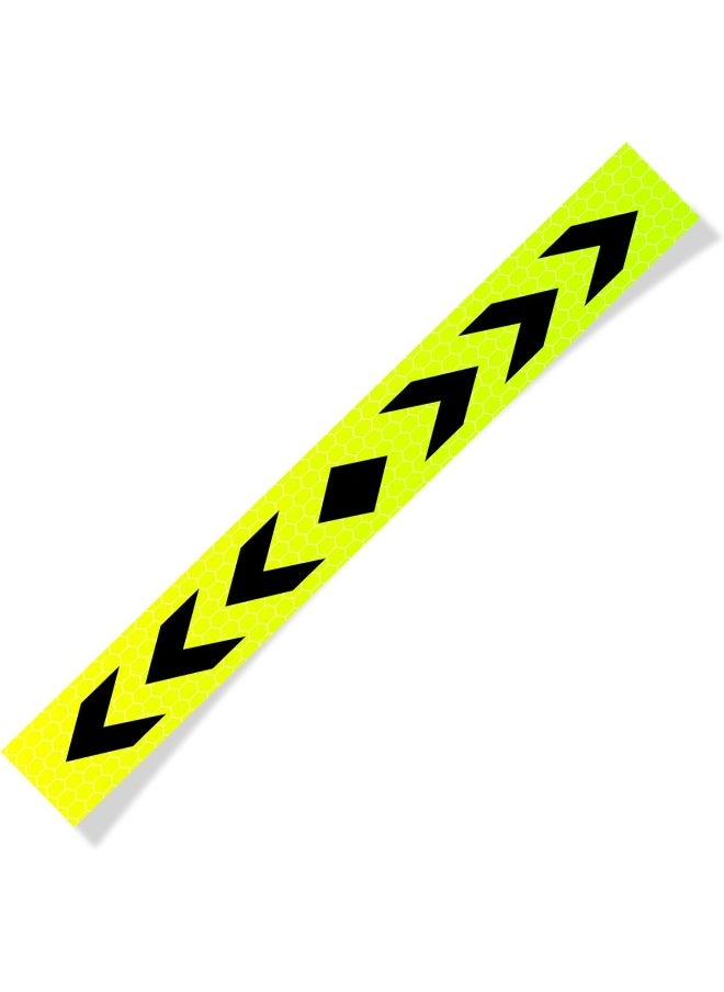Biella 90cm Visibility Waterproof Yellow Black Arrow Printed Self-adhesive Fluorescence Reflective Warning Stickers For Vehicle (5CM)  - Image 1