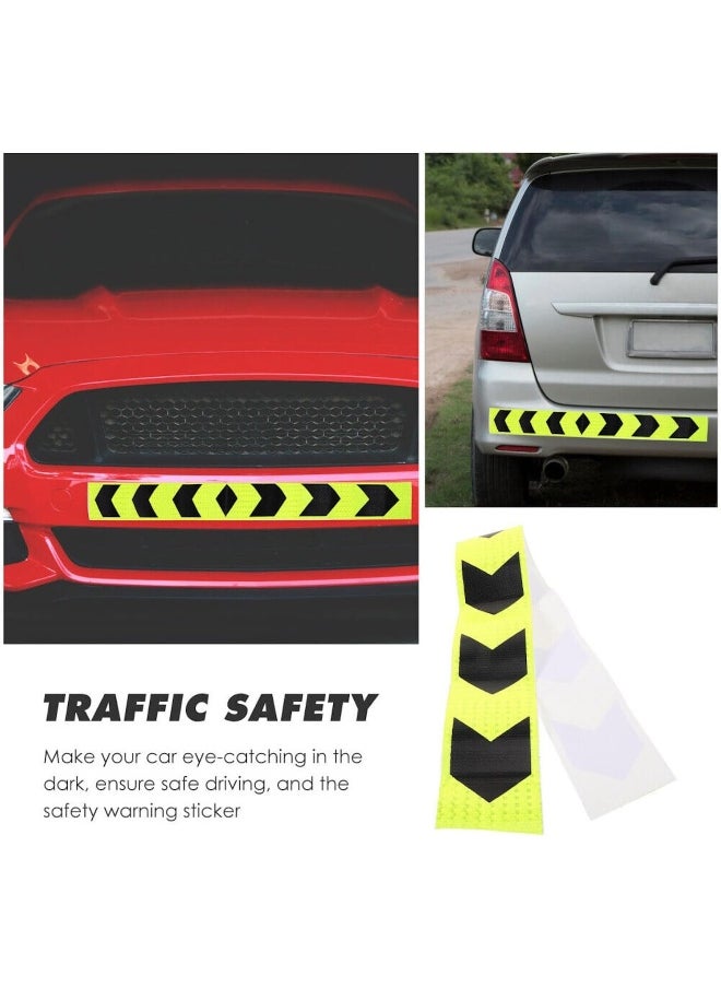 Biella 90cm Visibility Waterproof Yellow Black Arrow Printed Self-adhesive Fluorescence Reflective Warning Stickers For Vehicle (5CM)  - Image 5
