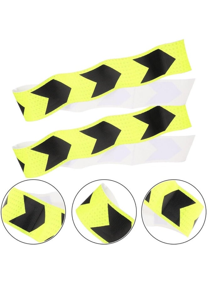 Biella 90cm Visibility Waterproof Yellow Black Arrow Printed Self-adhesive Fluorescence Reflective Warning Stickers For Vehicle (5CM)  - Image 4