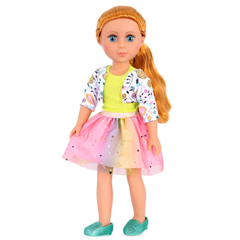 Glitter Girls â€“ 14-Inch Doll Clothes - Shimmer Glimmer Floral Fashion Doll Clothes & Accessories â€“ Urban Top, Flower Jacket & Tutu Skirt Outfit â€“ for 3+ Years Year Old Girls - Image 1