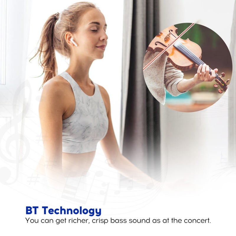 Wireless Earphones In-Ear Stereo Sound Touch Control Headset - Ergonomic Fit Compact 5g Audio for Music Lover Travel Workout - Image 2