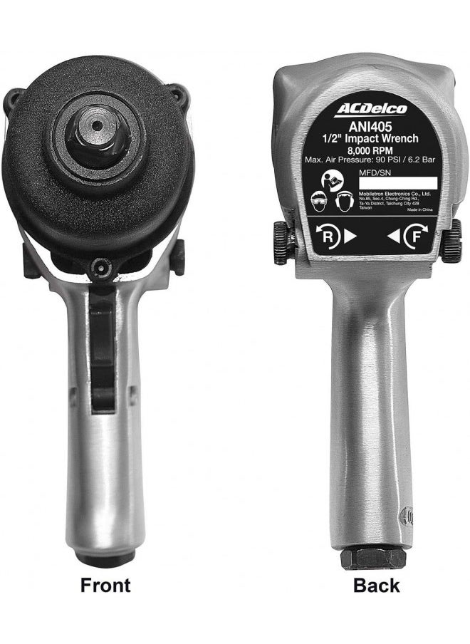 ACDelco ANI405A Heavy Duty Twin Hammer 500 ft-lbs. 5-Speed Pneumatic Impact Wrench Tool Kit