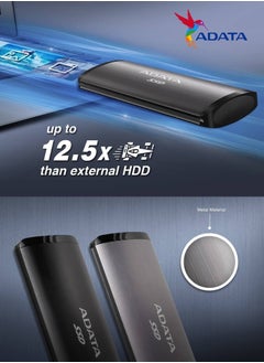 ADATA SE760 1TB External SSD | Compatible with PS5 XBox Solid State Drive USB Type-C 3.2 Gen 2 | Silver  - Image 4
