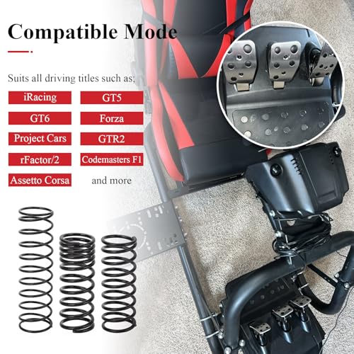 WFCYX 3 Pcs Complete Pedal Return Spring Upgrade Kit Mod for Logitech G25 G27 G29 G920 G923 Racing Pedals Accessories, Pedal Spring Mod Include Brake Pedal Spring, Throttle Pedal Spring, Clutch Pedal Spring - Image 4